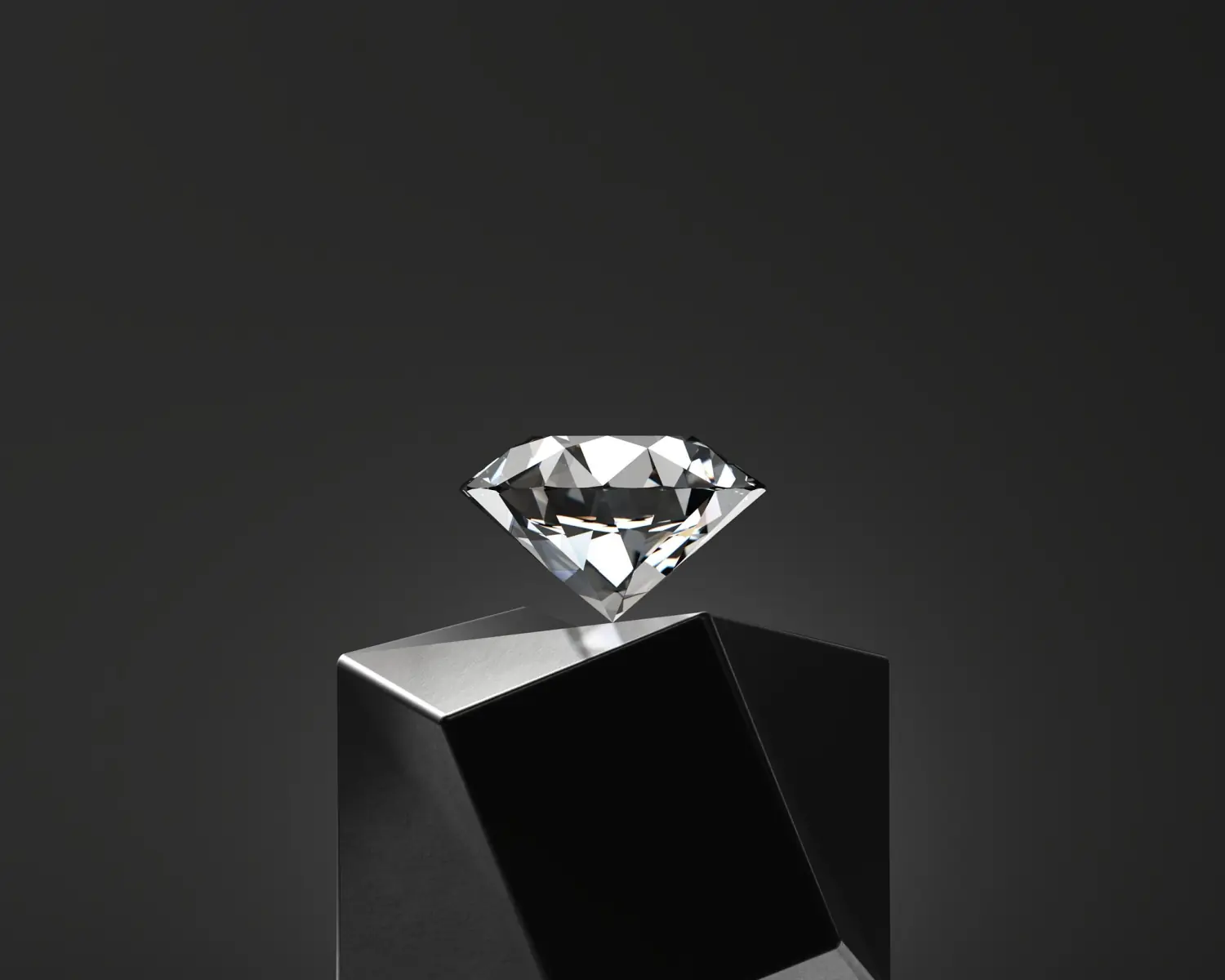 Natural diamonds arranged for selection